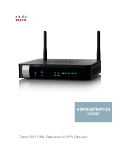 Cisco RV110W Wireless-N VPN Firewall Administration Guide