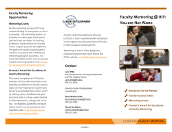 Printable brochure for Mentors