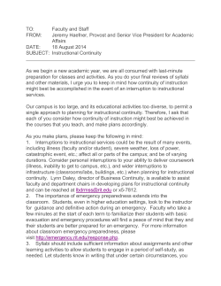 Continuity of Instruction Policy