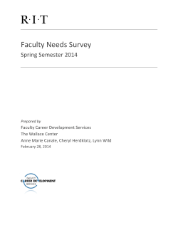 Faculty Needs Survey Report