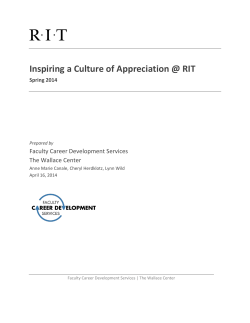 Inspiring a Culture of Appreciation @ RIT