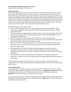 Faculty Mentoring Program Assessment &ndash; AY