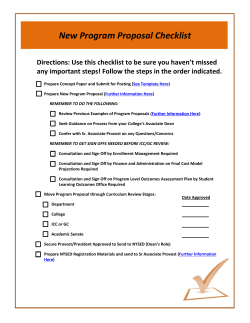 New Program Proposal Checklist