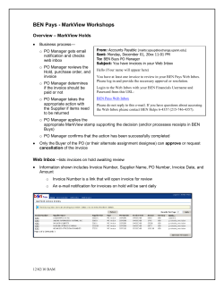 Invoice Imaging Workshops