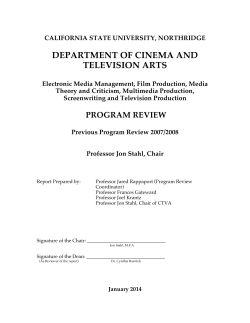 CTVA Program Review 2014 - Self Study - May 2014