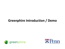 Greenphire Introduction/Demo Slides