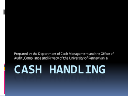 Cash Handling Presentation including Internal Controls