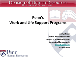 Penn's Work and Like Support Programs