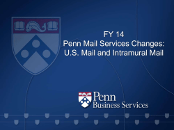 Mail Service Changes FY2014