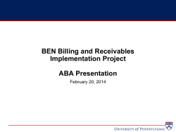 BEN Billing and Receivables