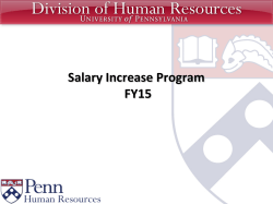 Salary Increase Program FY15