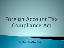 Foreign Account Tax Compliance Act