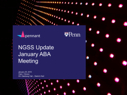 Next Generation Student Systems (NGSS) Update