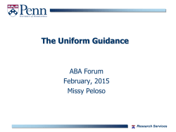 Uniform Guidance