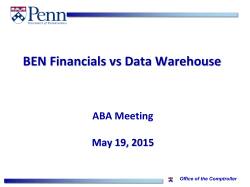BEN Financials Accrual Process