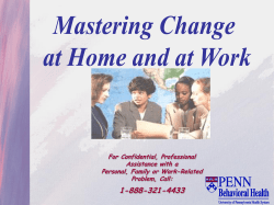 Mastering Change at Home and at Work