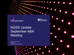 NGSS Update on Pennant