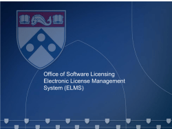 ELMS - Electronic License Management System