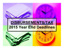 Disbursements/Tax 2015 End of Year