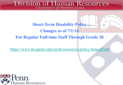 Short-Term Disability Policy
