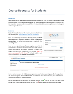 Student Directions for Completing Online Course Requests