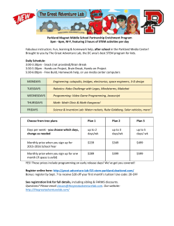 Great Adventure Lab Flyer