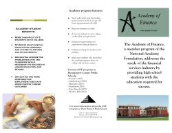 Academy of Finance Brochure