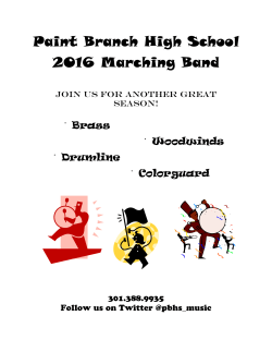 2016 Marching Ba nd Packet  