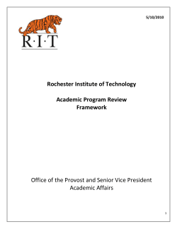 Academic Program Review Framework