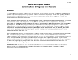 Annual Academic Program Analysis Process