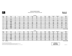 Summer Shuttle Schedule