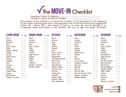 movein outchecklist