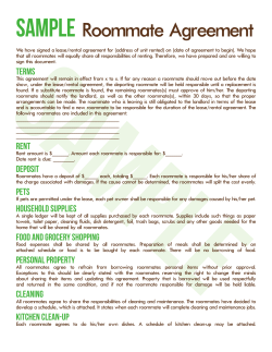 MODELROOMMATEagreement