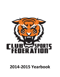 2014-2015 Club Sports Yearbook