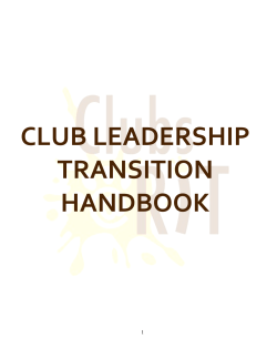 2014 Club Leadership Transition Handbook