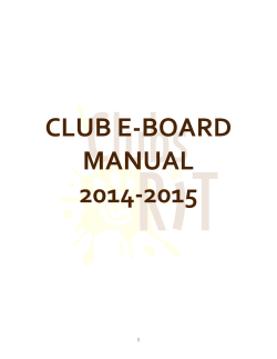 Club E-board Manual