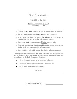 Probability Final Exam