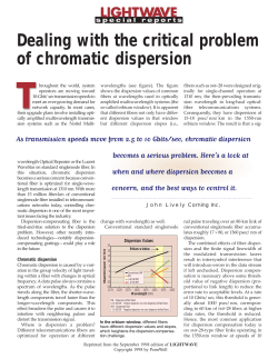 chromatic dispersion in telecommunications