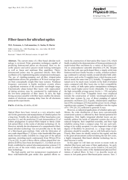 review paper on different ultrafast fiber lasers