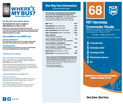 68 Shuttle Schedule starting 11/28/2014
