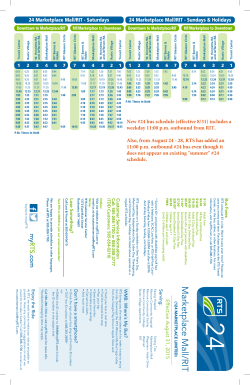 * New RTS Bus 24 Schedule (effective 8/31/2015) *