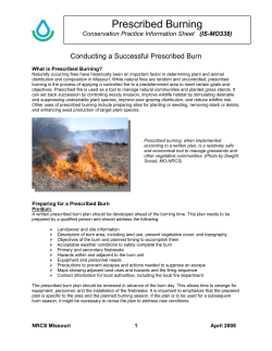 NRCS: Conducting a Successful Prescribed Burn