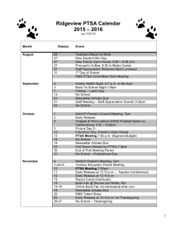PTSA Calendar 2015-16