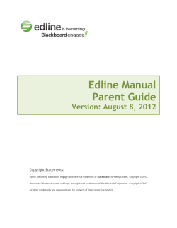 Parent Edline Handbook