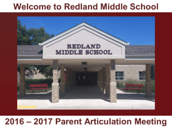 Articulation Information for 2016 -17