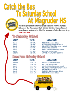 Bus Transportation for Saturday School