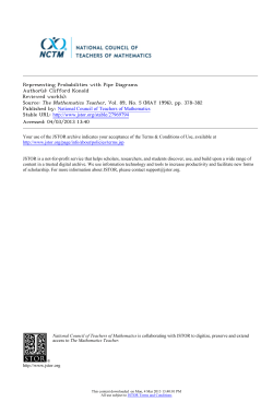 Representing Probabilities with Pipe Diagrams