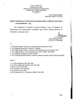 F.No.8-1/2015-TEL Government of India Ministry of Human