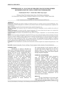 MORPHOLOGICAL ANALYSIS OF FORAMEN MAGNUM FOR