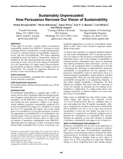 Sustainably unpersuaded: how persuasion narrows